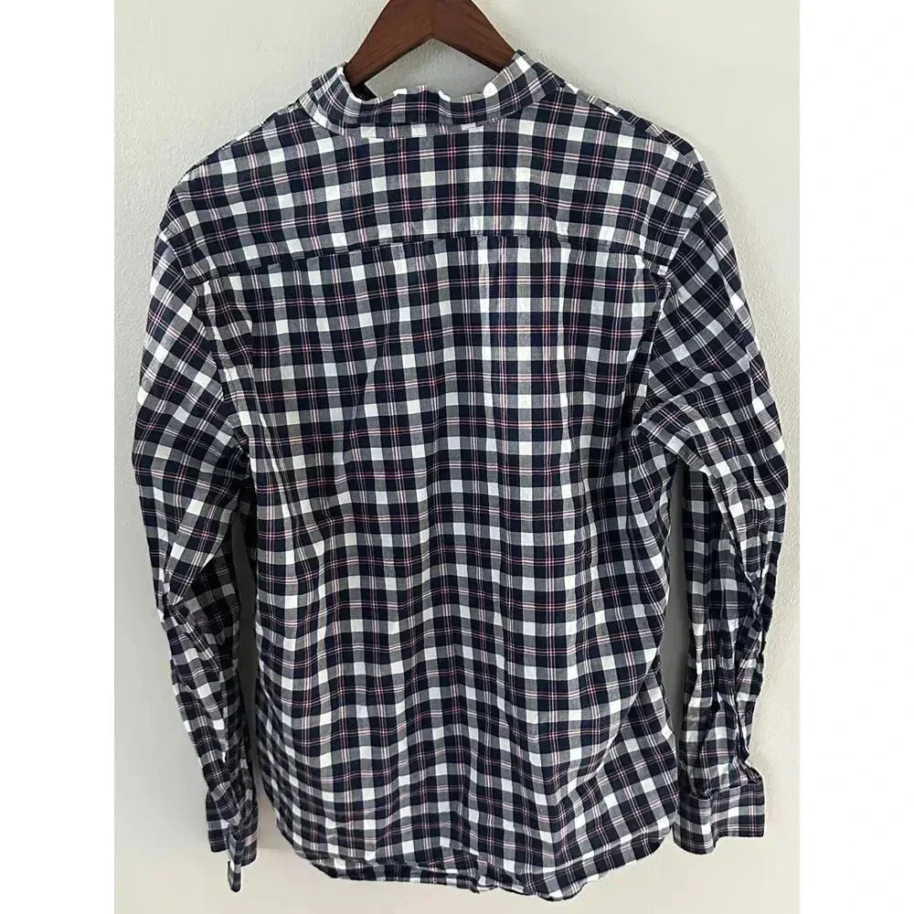 Banana Republic Untucked Slim Fit Plaid Shirt